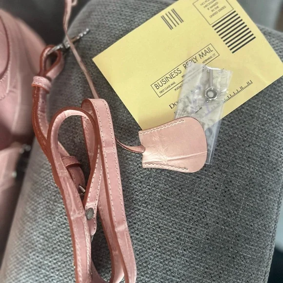 Dooney and bourke pink croc embossed doctor satchel - Picture 5 of 5